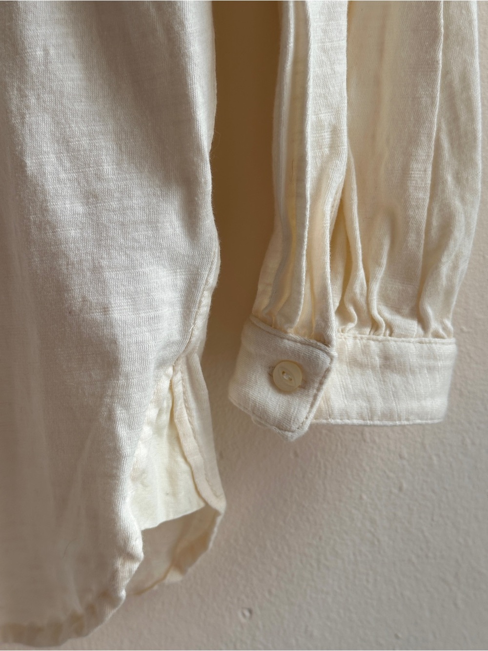 Ralph Lauren Cream Long-Sleeve Embroidered Bib Shirt - Picture 3 of 10
